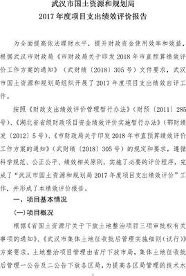 武漢市自然資源和規(guī)劃局財政資金項目預算績效評價服務優(yōu)化路徑研究